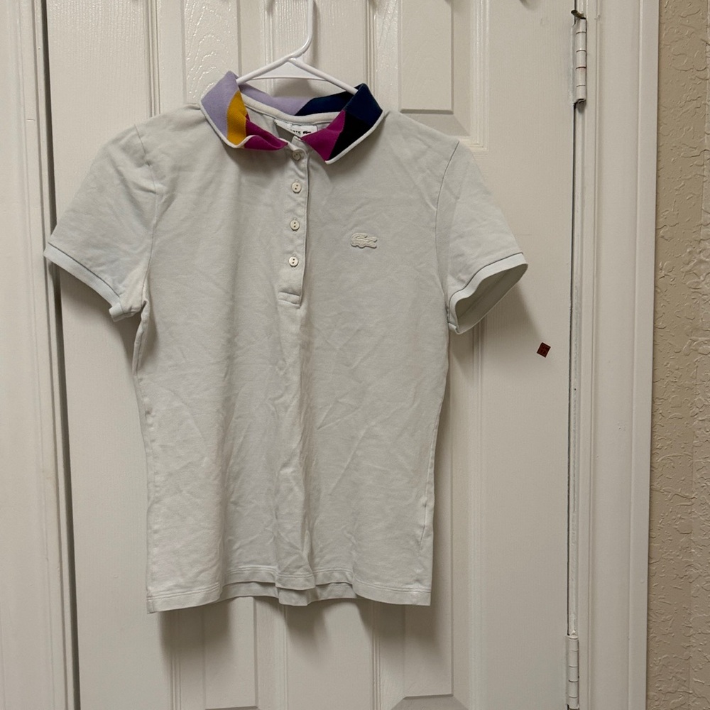 Lacoste Kids Polo with Colorful Collar